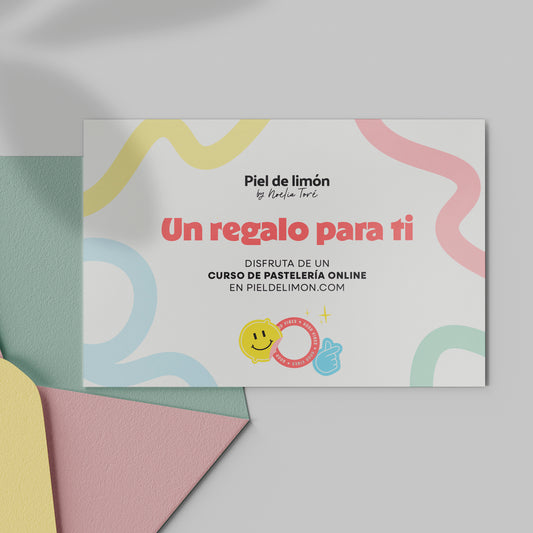 Tarjeta regalo - Curso de pastelería online (Tartas de números)